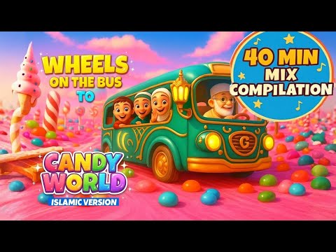 40 Min Compilation | Islamic Wheels on the bus |Bismillah |Muslim shark| Allahu Akbar |Alhamdulillah