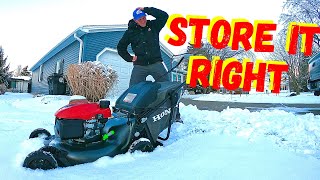 WINTERIZE YOUR LAWN MOWER - HOW TO STORE YOUR LAWN MOWER PROPERLY FOR THE WINTER