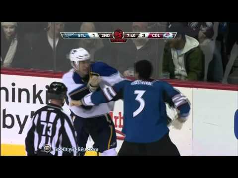 B.J. Crombeen vs Ryan O'Byrne Nov 15, 2010