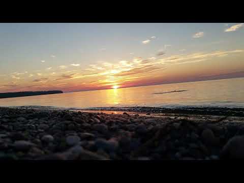 Sunset from a beach just outside the campground
