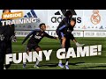 TAG, YOU'RE IT! Fun at Real Madrid training session!