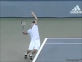 Tennis serve by Andy Roddick (slow motion)