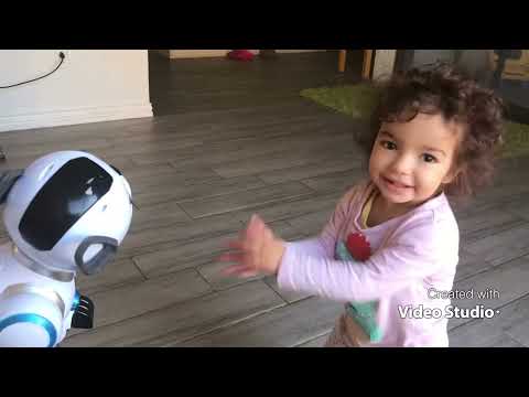 Marstone Remote Control Intelligent Robot Dog Dancing With A Baby Girl Alae @superakidsshow5