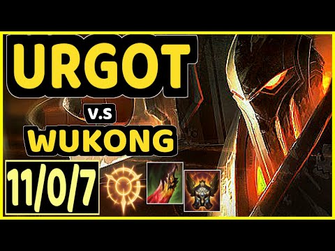 ALLORIM (URGOT) vs WUKONG - 11/0/7 KDA TOP CHALLENGER GAMEPLAY - NA