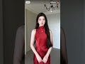 Hot Red Silk Satin Evening Gown Silk Satin