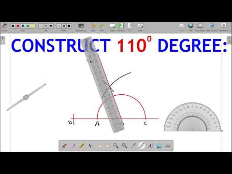 HOW TO CONSTRUCT 110 DEGREE WITH COMPASS