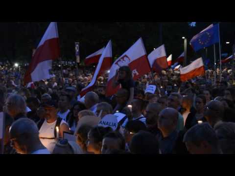 Protest przeciwko zmianom w sądach - Kraków, 20.07.2017