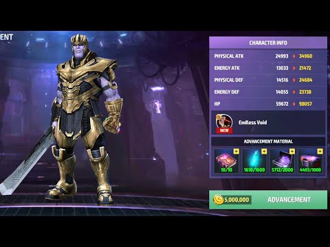 THANOS Level 1 to TIER 3 Build - Marvel Future Fight | Thanos TIER 3 Advancement GamePlay