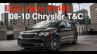 P0403 Code EGR Valve Chrysler Town & Country Dodge Grand Caravan SOLVED!
