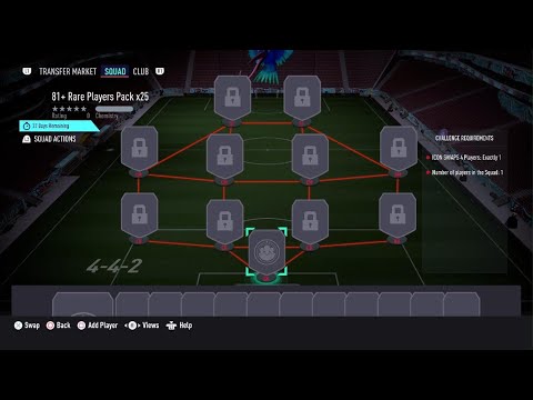 Opening a 81+ rare players pack 25×
