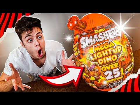 ABRI UM OVO MISTERIOSO GIGANTE DE DINOSSAURO DO VULCÃO!