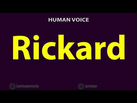 How To Pronounce Rickard