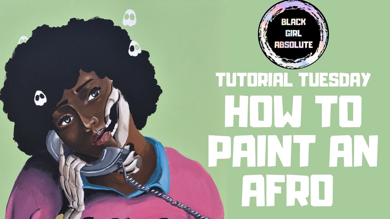How to Paint Afros | Acrylic Beginners Tutorial