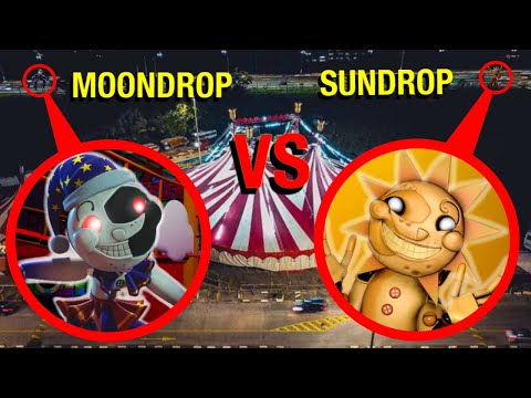 DRONE CATCHES SUNDROP & MOONDROP FROM FIVE NIGHTS AT FREDDY'S SECURITY BREACH! (SUN VS MOON)