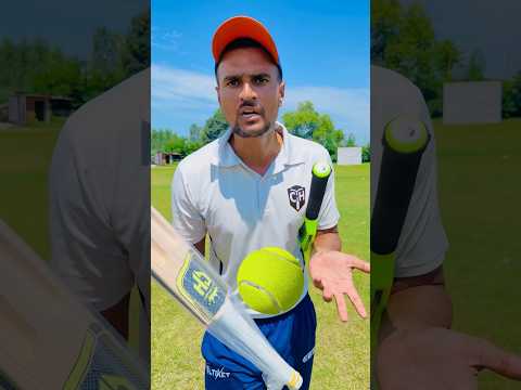 Tennis Bat And Plastic bat Vs Leather Ball 🔥 120m Six 😱 #cricketwithvishal #shorts
