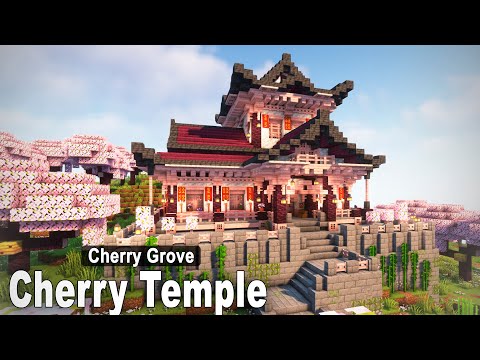 Minecraft: How to build a Cherry Blossom Temple | Tutorial