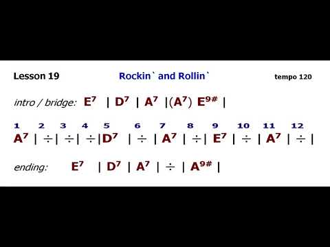 John Ganapes: Lesson 19 - Rockin' and Rollin' (120) - backing track