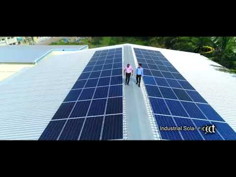 Grid tie solar power plant for industrial