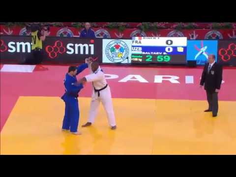 Teddy Riner (FRA) vs Boltoboy Baltaev (UZB) +100kg Judo Grand Slam Paris 2013