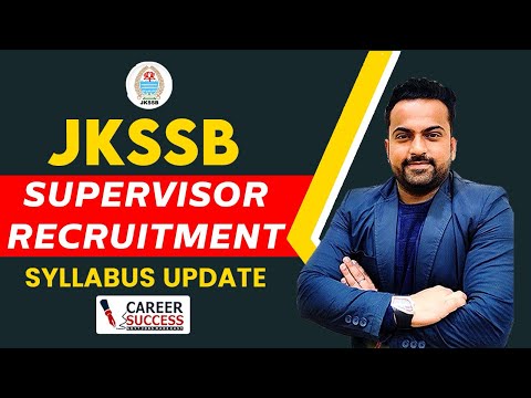 JKSSB SUPERVISOR  SYLLABUS 2023 2024|| JKSSB supervisor social welfare department ||200 + Vacancies
