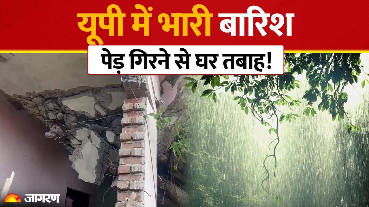 UP Weather Update: यूपी में भारी बारिश, पेड़ गिरने से घर तबाह! Heavy Rain | IMD Alert | Lucknow