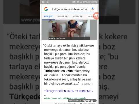 Türkçe'nin en uzun en kısa cümlesi ve en uzun tekerlemesi