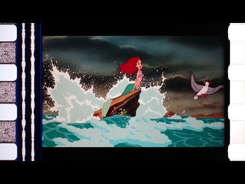 Küçük Deniz Kızı (1989), 35mm film fragmanı, düz sert mat, oran 1,62