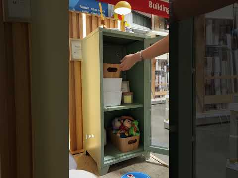 Gambar Stora Nara Kabinet Besi 3 Tingkat 40x35x91 cm - Hijau