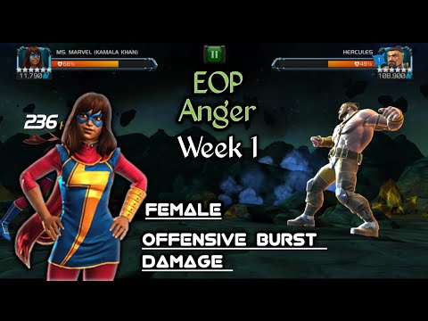 When you don't have great champ to complete objective  | EOP  Anger Hercules| - mcoc