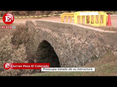 Puente El Colorado en la zona rural de Carmelo se encuentra cortado para el paso de camiones