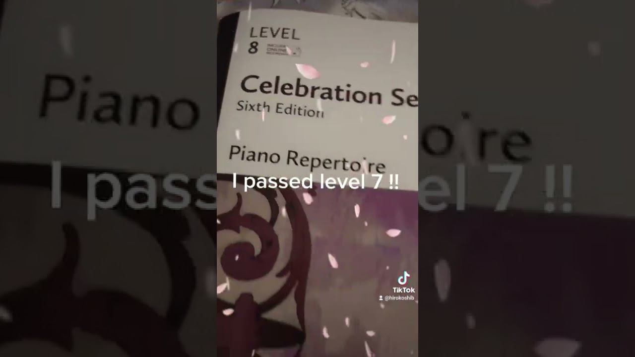 I passed the level 7 exam of the Royal Conservatory of Music!