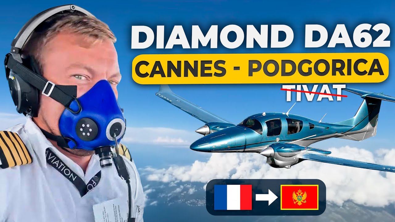 Diamond DA62 – Cannes to Podgorica | Diverting to alternate airport.