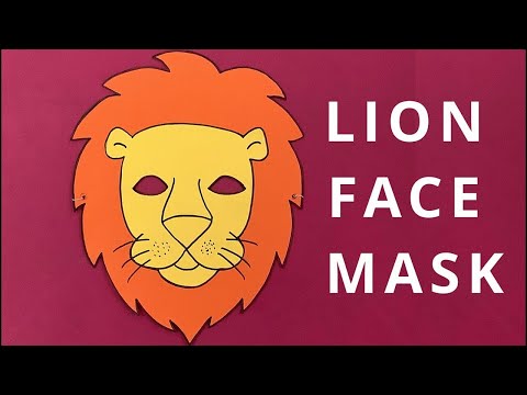 Lion face mask | Lion mask | How to make Lion mask | Lion mask making | Animal face mask