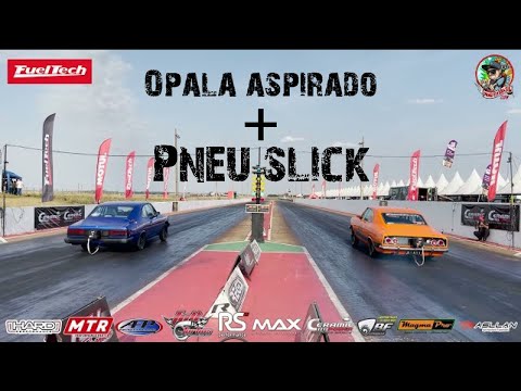 Opala Aspirado + Pneu slick, Cat. TO na reta do Toledo Dragway!