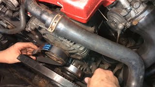 fixing a RATTLING serpentine belt tensioner by “changing STRETCHED out belt” 18t audi volkswagen