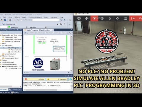 How to Program an Allen Bradley PLC in 3D - Factory I/O Simulation (No PLC Required)