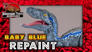 Jurassic World Velociraptor Baby Blue| Beta Repaint | Bemalung | by Zuru Toys [Deutsch/ German]