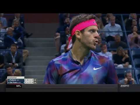 Roger Federer vs Juan Martin Del Potro Highlights   US Open   Quarterfinals