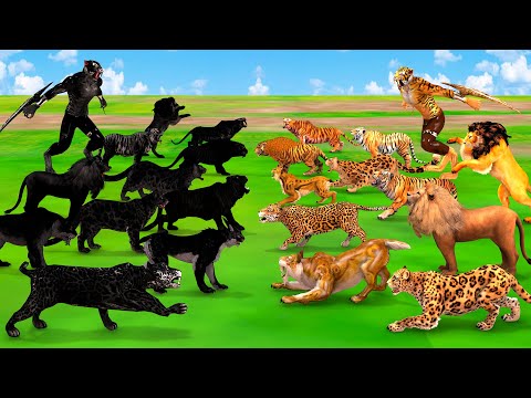 Animals MODERN BIG CATS VS PREHISTORIC BIG CATS - RUMBLE - Animals ANIMATION
