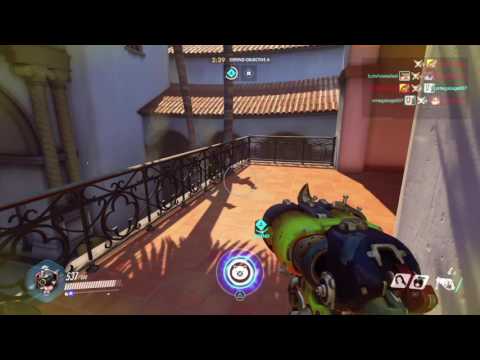 Overwatch Launch MP gameplay pt13 - Roadhog: Slow but Deadly