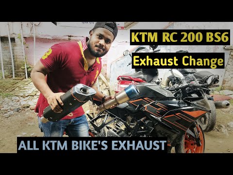 KTM RC 200 BS6 EXHAUST CHANGE | ALL KTM BIKES EXHAUST | best exhaust | #vmcadda |rishavroc