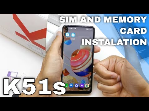 LG K51S Insert The SIM Card and Memory Card