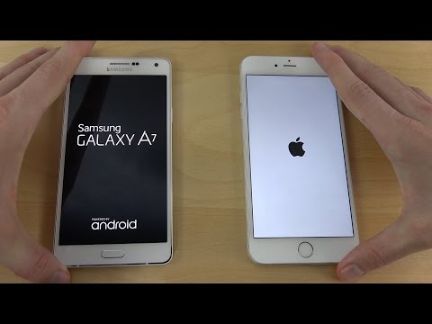 Samsung Galaxy A7 vs. iPhone 6 Plus iOS 8.3 - Which Is Faster? (4K)