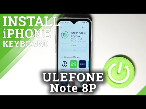 ULEFONE Note 8P and Apply Keyboard Style App – Green Apple Keyboard