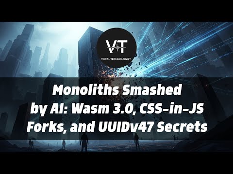 Monoliths Smashed by AI: Wasm 3.0, CSS-in-JS Forks, and UUIDv47 Secrets