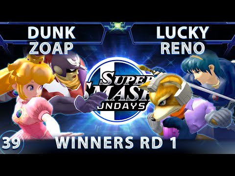 SSS 39 - Dunk & Zoap (Red) Vs. Lucky & Reno (Blue) SSBM Winners Round 1 - Smash Melee