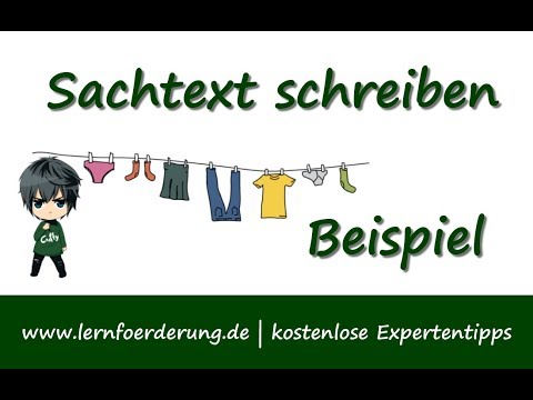 Sachtext schreiben | Beispiel mit Fehlersuche