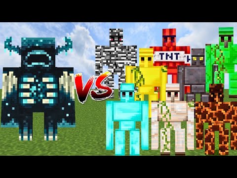 WARDEN vs ALL GOLEMS | Minecraft Mob Battle