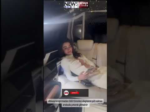 Nesrin Cavadzade, GQ Gecesine Arabada Yatarak Geldi