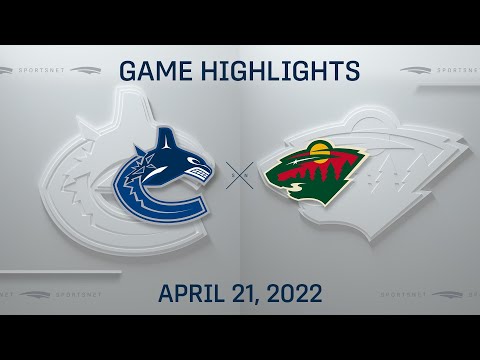 NHL Highlights | Wild vs. Canucks - Apr. 21, 2022